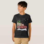 Niedliche Slots mit rotem LKW Funny Christmas Gesc T-Shirt (Vorne ganz)