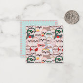 Niedliche Slots Mitteilungskarte (Vorderseite/Rückseite Beispiel)