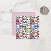 Niedliche Slots Mitteilungskarte (Vorderseite/Rückseite Beispiel)