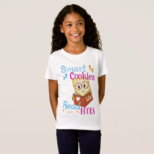 Niedliche Smart Cookies Lesen Sie Bücher T-Shirt (Vorne ganz)
