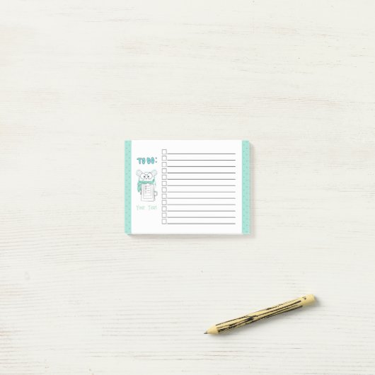 Niedliche Smart Hamster Blue To-Do-Notes Post-it Klebezettel (Auf Schreibtisch)