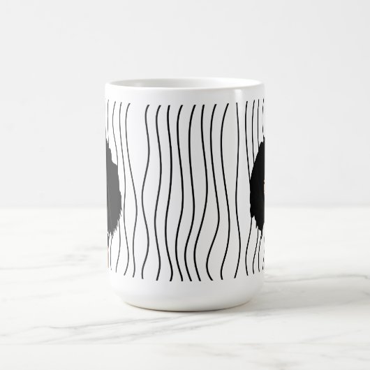 Niedliche Smirking Frau Stripte Tasse. Such dir au Kaffeetasse (Mittel)