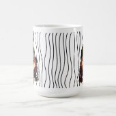 Niedliche Smirking Frau Stripte Tasse. Such dir au Kaffeetasse (Mittel)