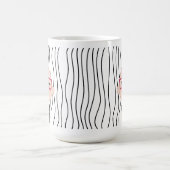 Niedliche Smirking Frau Stripte Tasse. Such dir au Kaffeetasse (Mittel)