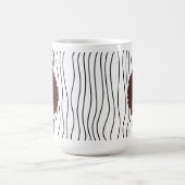 Niedliche Smirking Frau Stripte Tasse. Such dir au Kaffeetasse (Mittel)