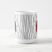 Niedliche Smirking Frau Stripte Tasse. Such dir au Kaffeetasse (Mittel)