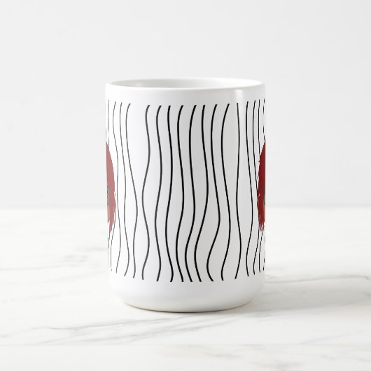 Niedliche Smirking Frau Stripte Tasse. Such dir au Kaffeetasse (Mittel)