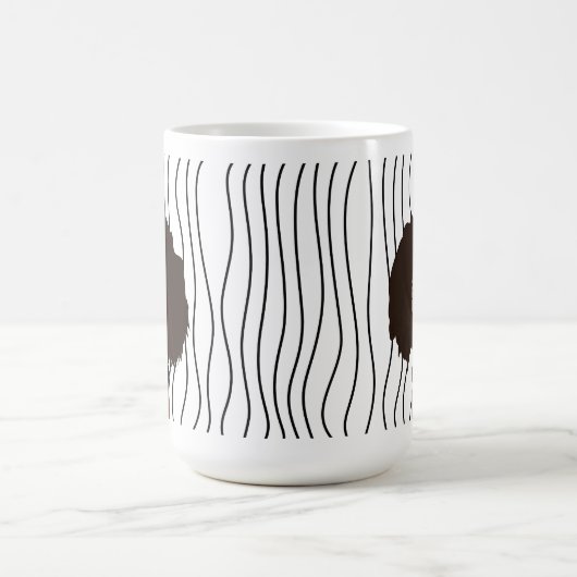 Niedliche Smirking Frau Stripte Tasse. Such dir au Kaffeetasse (Mittel)