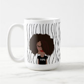 Niedliche Smirking Frau Stripte Tasse. Such dir au Kaffeetasse (Links)