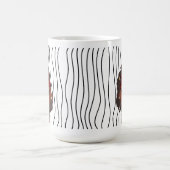 Niedliche Smirking Frau Stripte Tasse. Such dir au Kaffeetasse (Mittel)