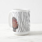 Niedliche Smirking Frau Stripte Tasse. Such dir au Kaffeetasse (Vorderseite Links)