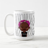 Niedliche Smirking Frau Stripte Tasse. Such dir au Kaffeetasse (Links)