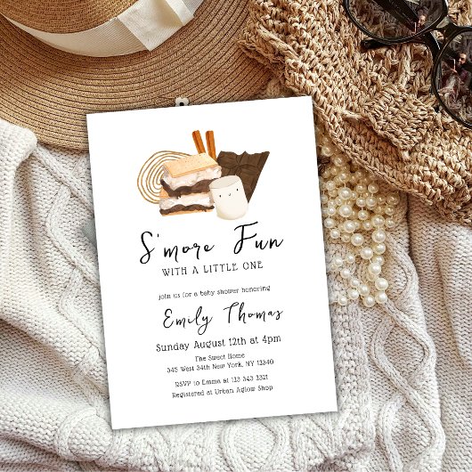 Niedliche S'more Fun Baby Dusche Einladung