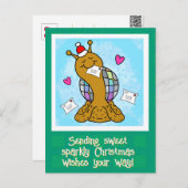 Niedliche Snail Disco Weihnachten (Vorne/Hinten)