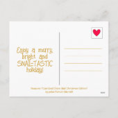 Niedliche Snail Disco Weihnachten (Rückseite)