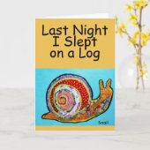 Niedliche Snail Grußkarte Karte (Gelbe Blume)