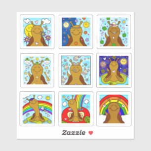 Niedliche Snail Little Art Gallery Frühjahr 2025 Aufkleber