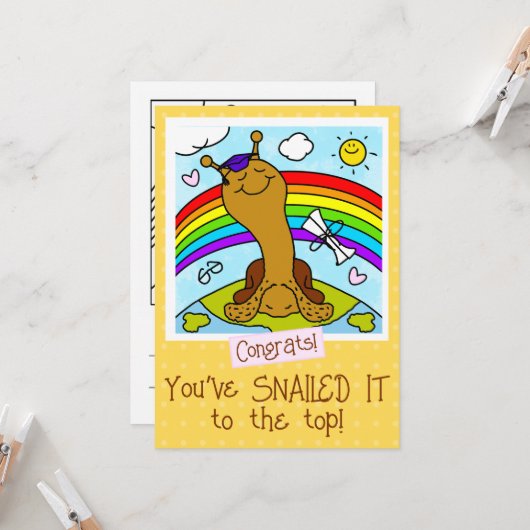 Niedliche Snail SNAED IT Abschluss Colour Karte (Vorderseite/Rückseite Beispiel)