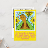 Niedliche Snail Summer Garden Chat Colour Karte (Vorderseite/Rückseite Beispiel)