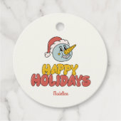 niedliche Snowboardparty Geschenkanhänger (Vorderseite)