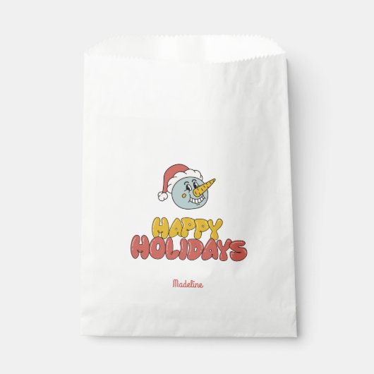 niedliche Snowboardparty Geschenktütchen (Vorderseite)