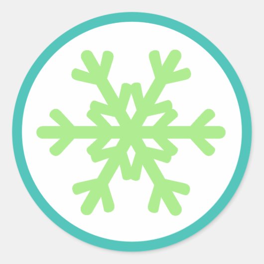 Niedliche Snowflake Limone Aqua Stickers (Vorderseite)