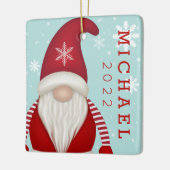 Niedliche Snowflake Weihnachtsfeiertage Keramik Or Keramikornament (Links)