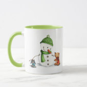 Niedliche Snowman Animals Tasse (Links)