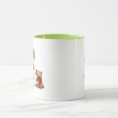Niedliche Snowman Animals Tasse (Zentrum)