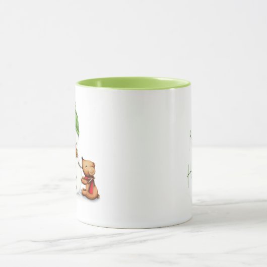 Niedliche Snowman Animals Tasse (Zentrum)