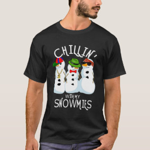 Niedliche Snowman Chillin' mit meinen Schneemänner T-Shirt