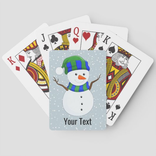 Niedliche Snowman Design Klassische Spielkarten (Rückseite)