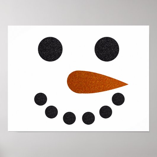 Niedliche Snowman Face Print Wohngestaltung Art Poster (Vorne)