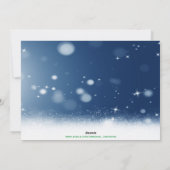 Niedliche Snowman Fotokarte Frohe Weihnachten (Rückseite)