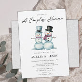 Niedliche Snowman Funny Winter Brautparty Einladung