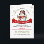 Niedliche Snowman Gold Schneeflocken Weihnachten g Einladung<br><div class="desc">Niedliche Snowman Gold Snowflakes Weihnachten Falten Einladung ist perfekt für Ihr Party Dinner Menü oder eine gefaltete Party Einladung mit einem lustigen Schneemann Thema! Goldakzente werden nicht als Folie gedruckt. Kontaktieren Sie uns jederzeit für eine individuelle Designanfrage!</div>