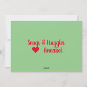 Niedliche Snowman Grußkarte Feiertagskarte (Rückseite)