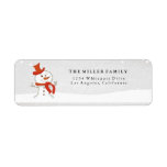 Niedliche Snowman Holiday/Christmas Address Labels<br><div class="desc">Ihre Weihnachtskarten,  Geschenke und Backwaren werden mit diesen individuellen Holiday/Christmas Address Labels mit einem niedlichen Schneemann,  der auf einer weißen Schneeschicht stehend ist,  ein besonderes Highlight sein. Die meisten Designelemente können je nach Wahl/Vorliebe neu formatiert/verschoben/gelöscht werden.</div>