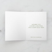 Niedliche Snowman Illustration Personalizable Weih Feiertagskarte (Innenseite)