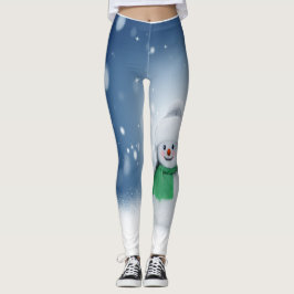 Niedliche Snowman-Leggings Leggings