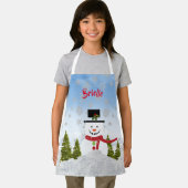 Niedliche Snowman Personalisierte All-Over-Print-S Schürze (Insitu)