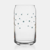 Niedliche Snowman Snowflakes Zeichnend Name Weihna Dosenglas (Rechts)