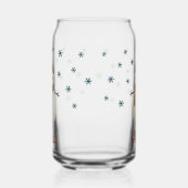 Niedliche Snowman Snowflakes Zeichnend Name Weihna Dosenglas (Links)
