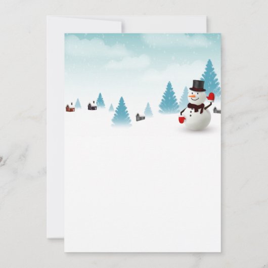 Niedliche Snowman Weihnachts-Party Einladung (Rückseite)