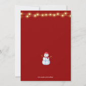 Niedliche Snowman Weihnachts-Party Einladung (Rückseite)