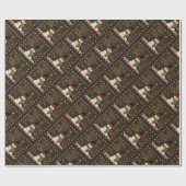 Niedliche Snowman Weihnachtsfreude Inspirivity Geschenkpapier (Flach)