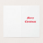 Niedliche Snowman Weihnachtskarte (Innenseite Aufgefaltet)