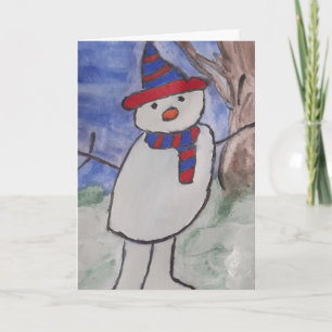 Niedliche Snowman Weihnachtskarte Karte