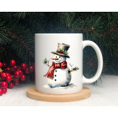 Niedliche Snowman Winter-Tasse Kaffeetasse