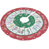 Niedliche Snowmen Pinsel Polyester Tree Skirt Weihnachtsbaumdecke (Schrägansicht)